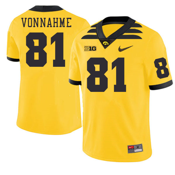 Men #81 DJ Vonnahme Iowa Hawkeyes College Football Jerseys Stitched-Gold